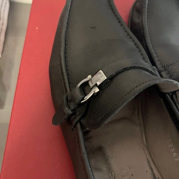 Men\'s SALVATORE FERRAGAMO \'Bravo\' Black Leather Loafers Size US 11 E